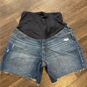 Women's Denim Maternity Shorts